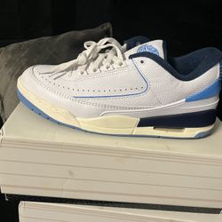 Jordan 2/3 White/blue University 