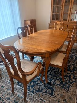 Solid oak dining set