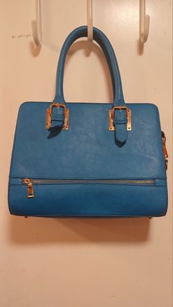 Blue Women Leather Shoulder Bag