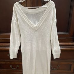 Women’s Sweater Dresses V Neck 