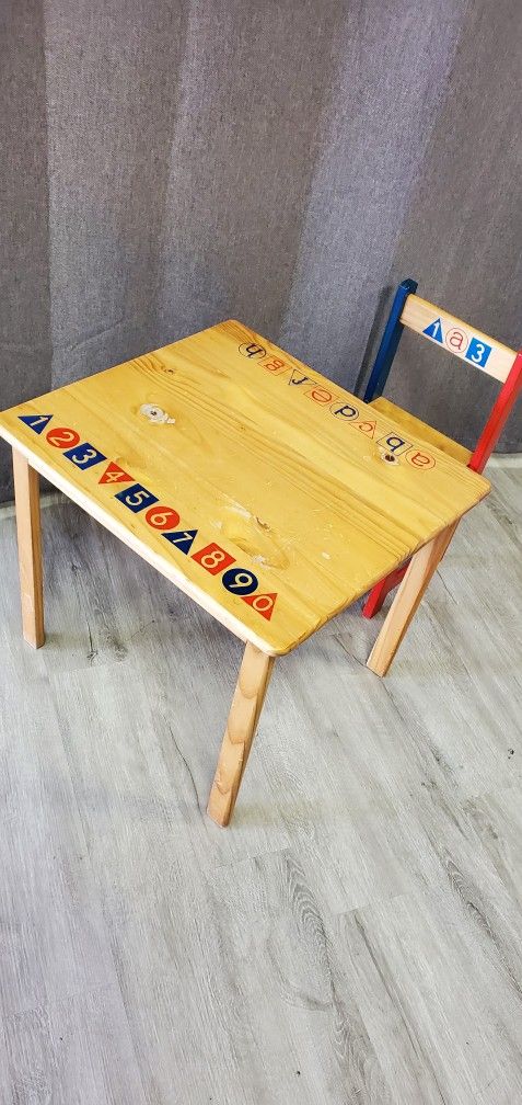 Kids Activity Table And 1 Chair