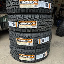 (4) - LT285/75/16 Arroyo Tamarock A/T Tires