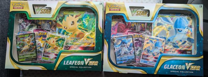 POKEMON TCG GLACEON & LEAFEON VSTAR Special Collection Box Set 