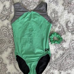 Green Gk Gymnastics Leotard Size AS