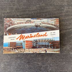 MARINELAND Palos Verdes, CA Oceanarium Porpoise Tank Stadium ca 1960s Postcard
