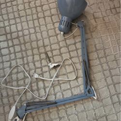 blue clamp on desk lamp