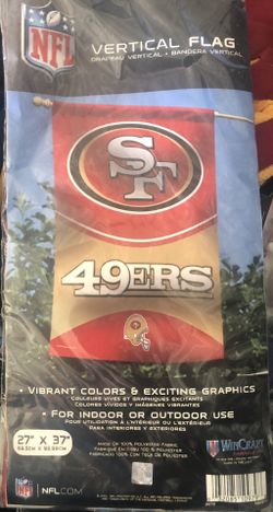 49ers official NFL vertical flag