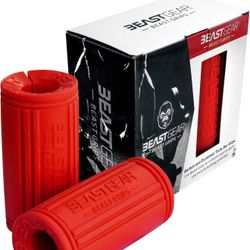 Beast Gear - Barbell and Dumbbell Bar Grips for Weightlifting & Muscle Building - Strength Training Equipment