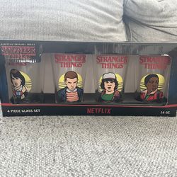 Stranger Things 4 piece cup set