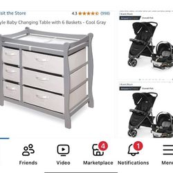 Baby Stroller And Changing Table Combo