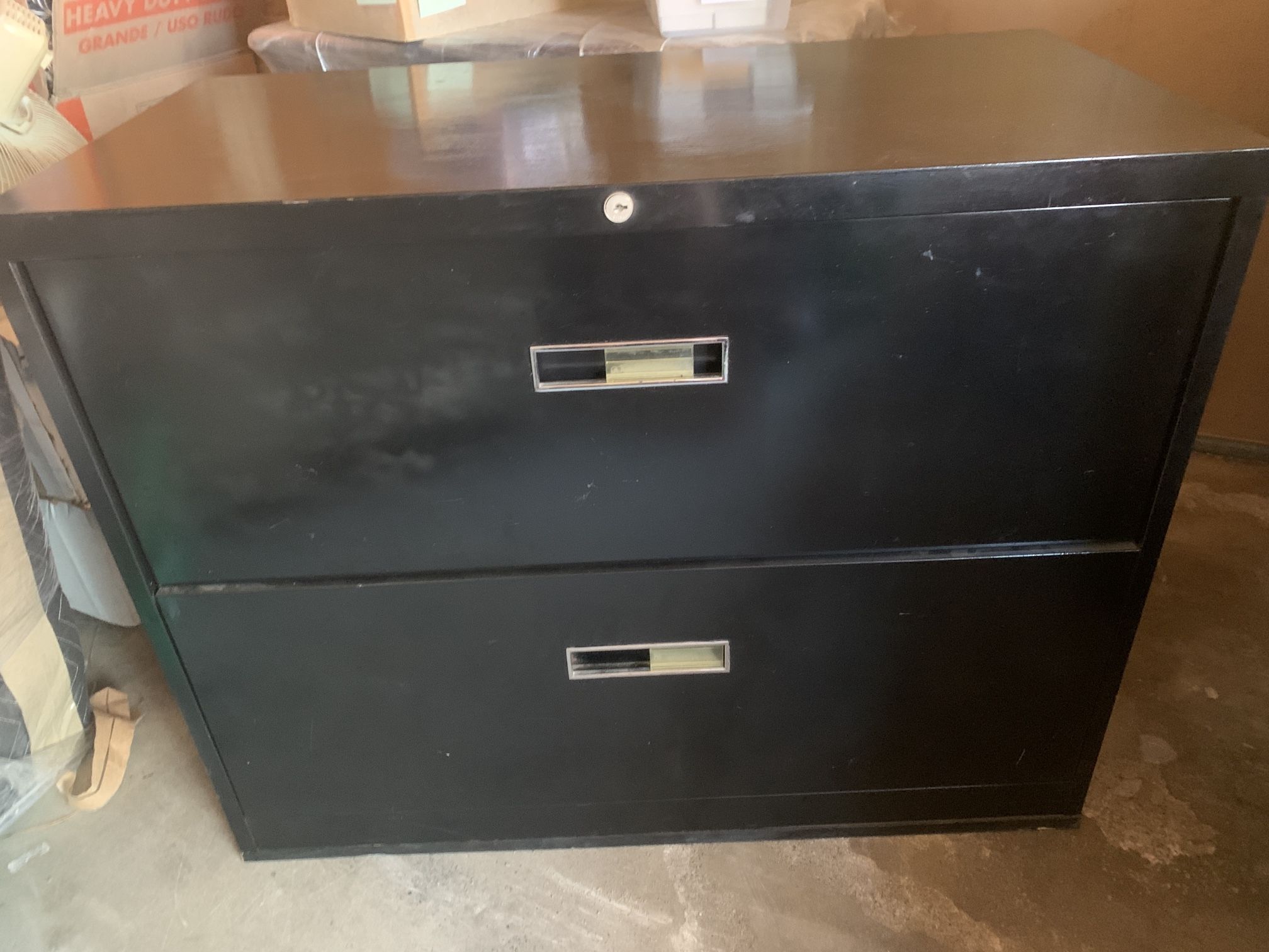 2-drawer Latera l File Cabinet. Black. Excellent Condition.