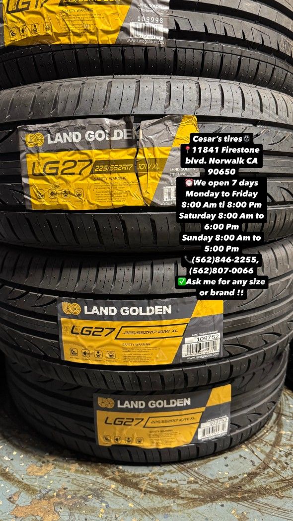 とと 225/55R17 LANGOLDEN A SET OF FOUR NEW TIRES, INCLUDES
