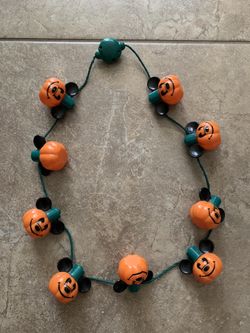 Mickey Pumpkin Light Up Necklace
