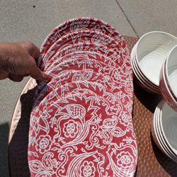 Summer Melamine Plates X8, Bowls X10, Like New