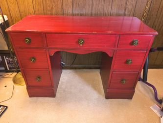 Vintage Cushman Colonial Creations Kneehole Desk – Bennington Vermont