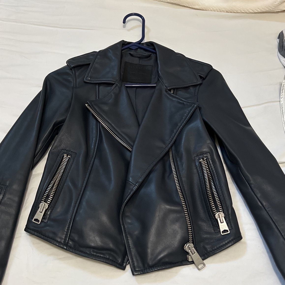 All saints sheep leather jacket xs