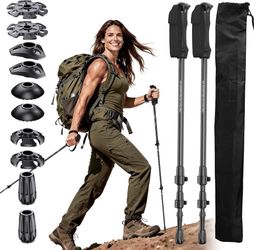 Brand new in box 3K Carbon Fiber Trekking Poles - Collapsible, Lightweight Yet Sturdy Hiking Poles with EVA Grip, for Men & Women Hikers