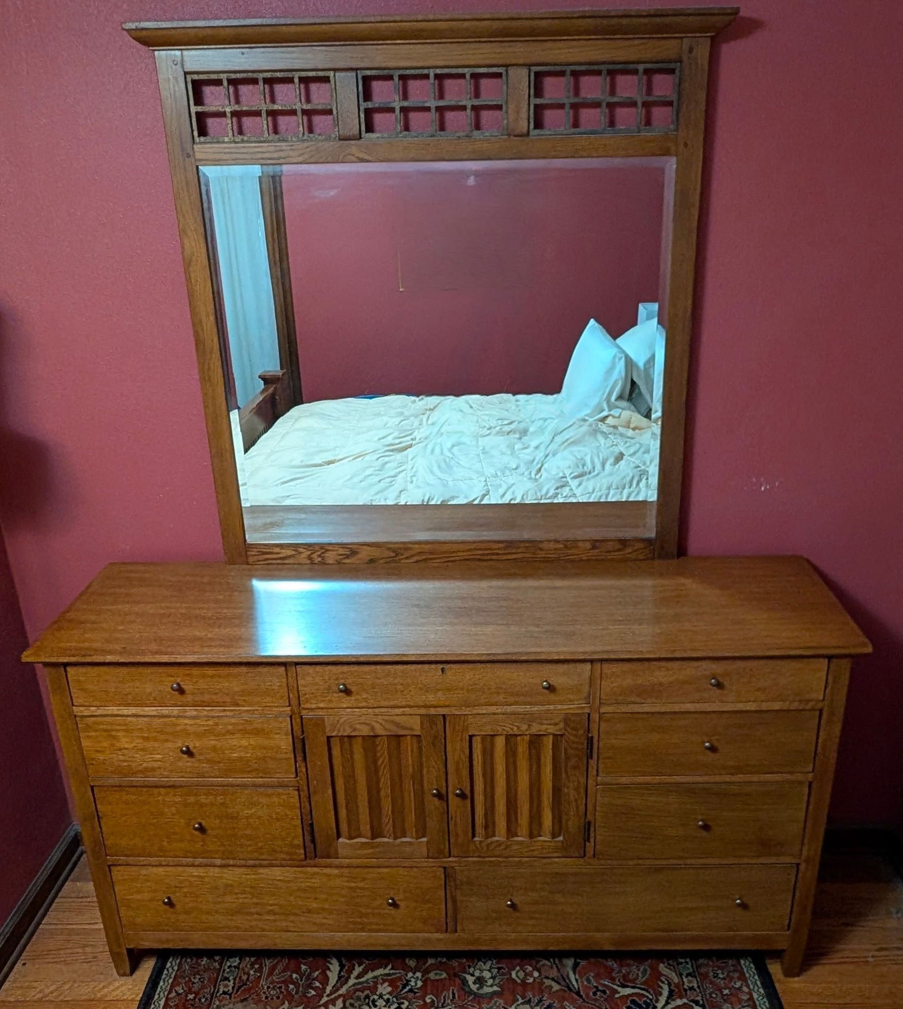 Mission-Style Solid Oak Dresser