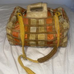 Vintage 70s Colombian Hand-Made Leather Duffel