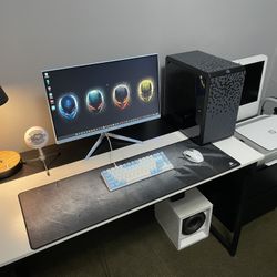 Gaming Computer Complete Setup: TOWER (CPU) DESK,MONITOR, PRINTER MOUSE,KEYBOARD, MOUSE, MIC, PAD