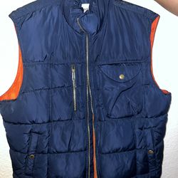 Men’s Navy Blue Puffer Vest  XL