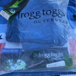 Original “ Frogg Toggs Outerwear  Size Lg In Packaged  Never Worn  Good Buy Asking $ 10.00   Color Blue  