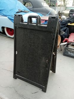Double sided advertising stand