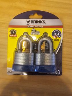 Brinks
1-1/8 in. (44 mm) Laminated Steel Keyed Padlock, 4-Pack