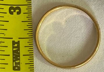 3.2g vintage 14KP milgrain gold band