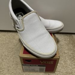 Vans Leather Slip On Shoes Women’s 5.5 Men’s 4.0