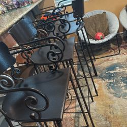 Solid Steel Bar Stools $75 Each Or $250 For Four Of Them