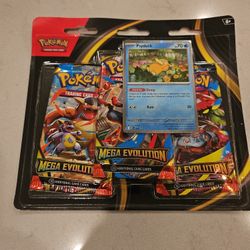 Pokemon Mega Evolution 3 Pack Blister Sealed With Psyduck Promo
