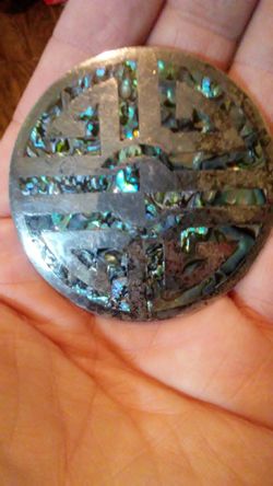Sterling Silver & Abalone Pendant/Pin