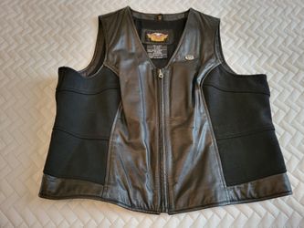 Leather vest ladies 2xl