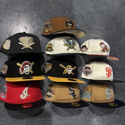 New Era Fitted Hats 7 1/8