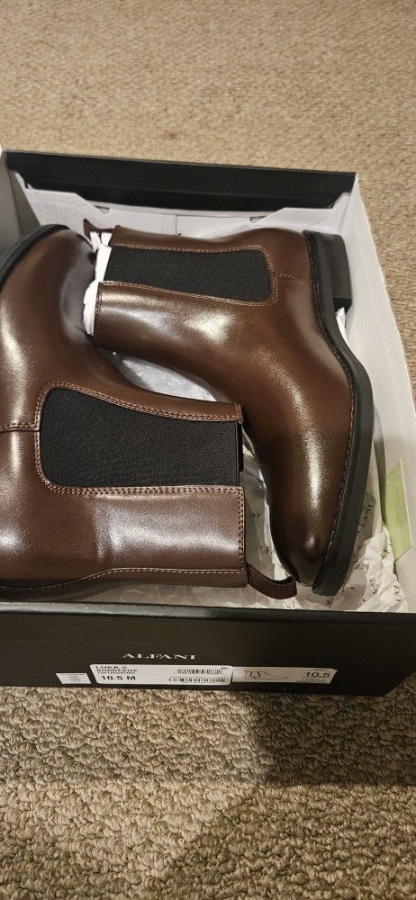 Alfani Mens Luka 2 Pull-On Chelsea Boot Bordeaux