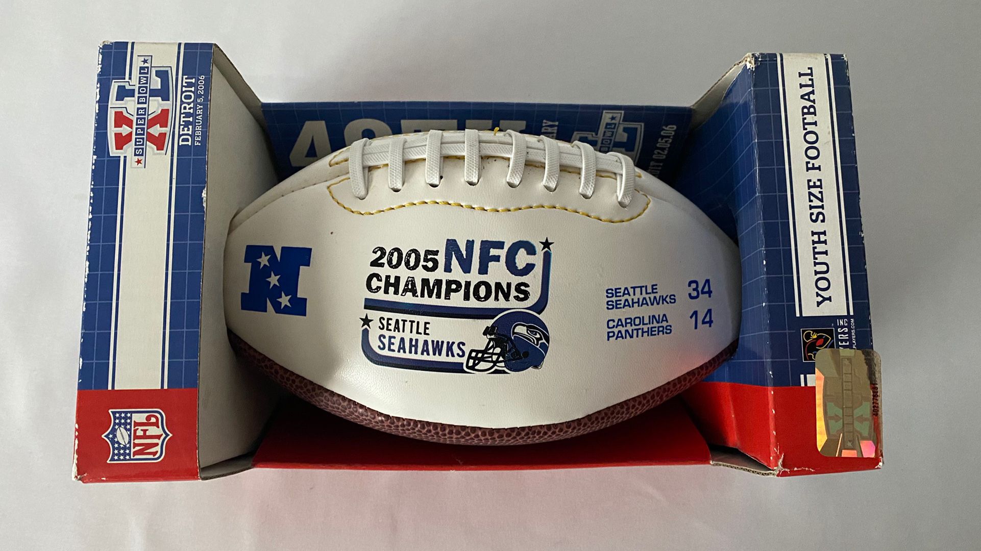🏈 SUPER BOWL XL SEATTLE SEAHAWKS 2005 NFC WEST CHAMPS YOUTH SIZE FOOTBALL 🏈