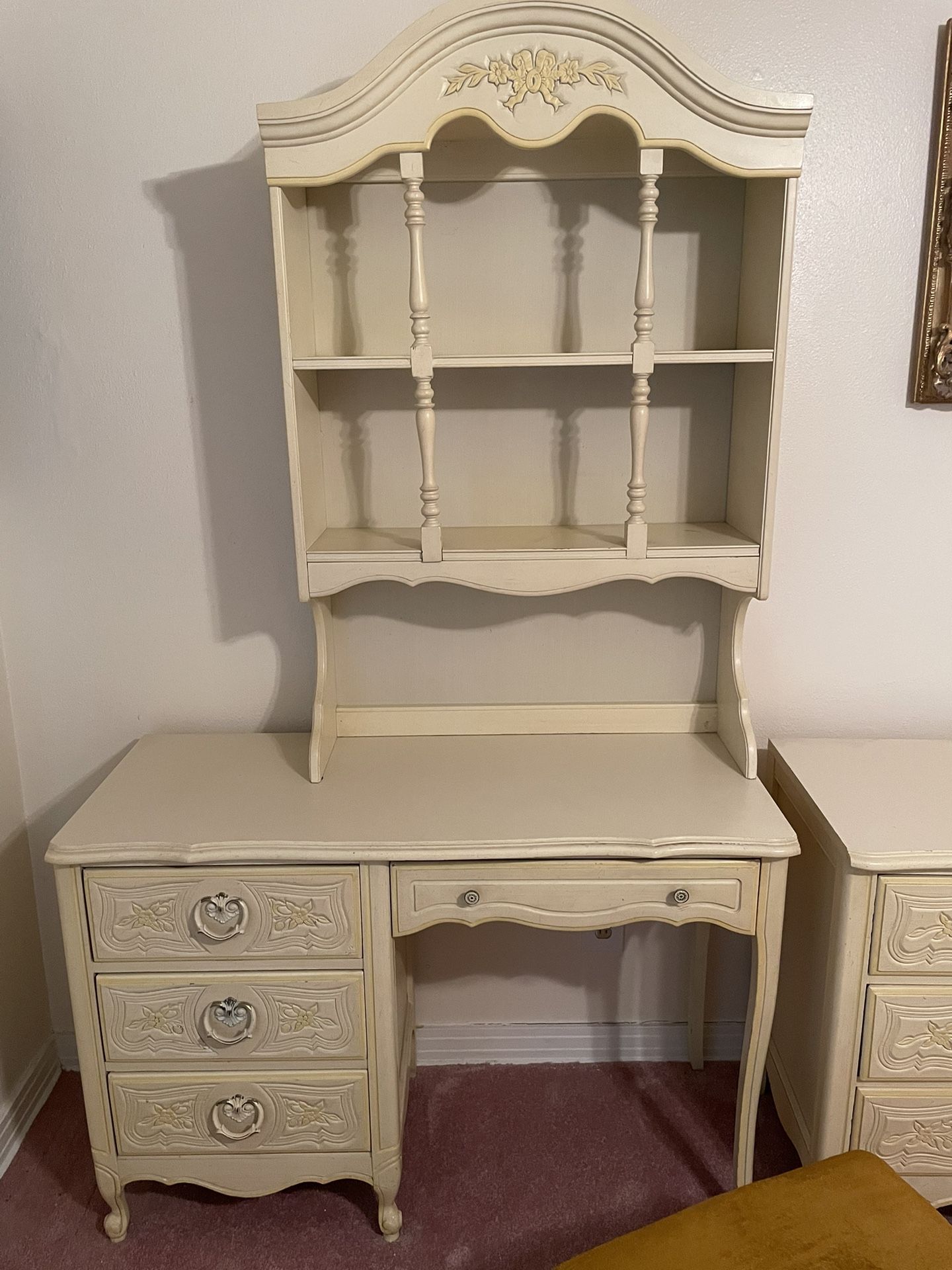 Vintage Desk With Hutch Circa 1970