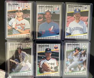 1989 Fleer Baseball 6 cards includes Ripken error, Johnson error