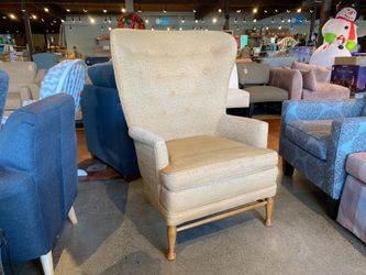 Yellow Gold Modern High Back Armchair