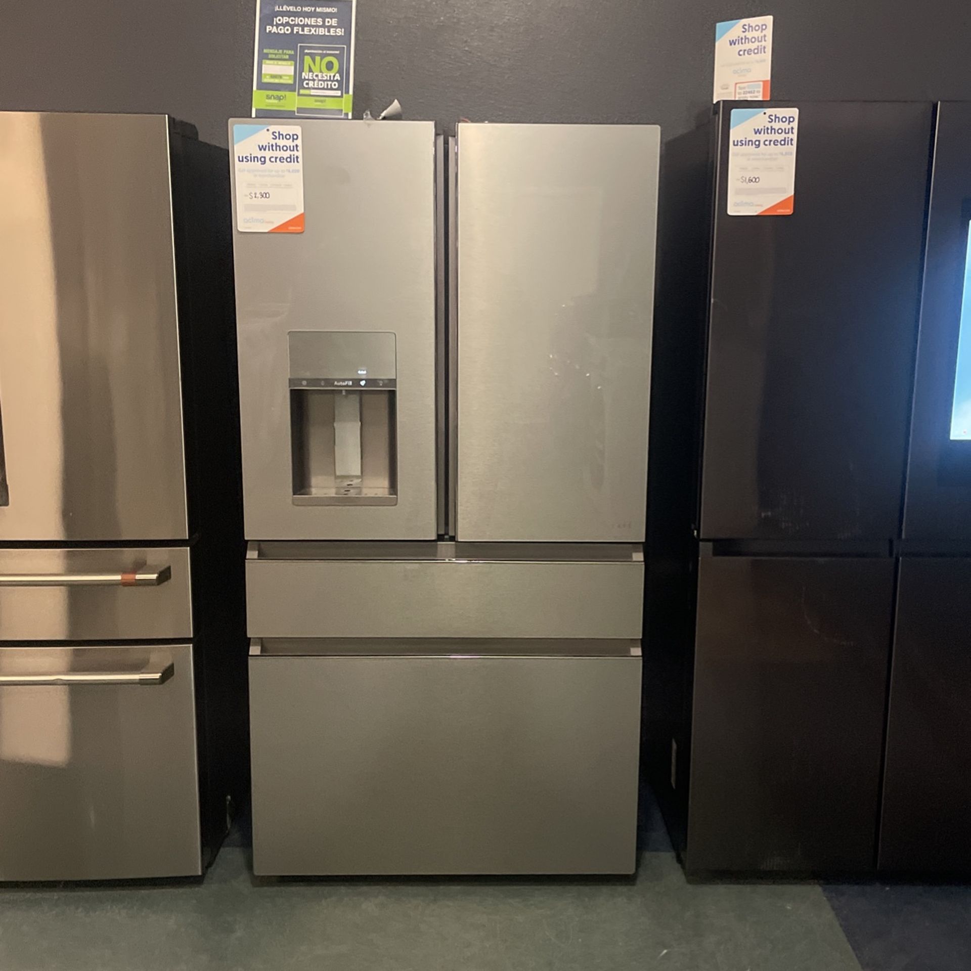 GE CAFE PLATINUM GLASS FOUR DOOR REFRIGERATOR‼️