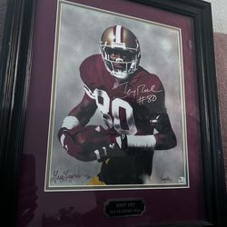 Jerry rice auto frame 12/80