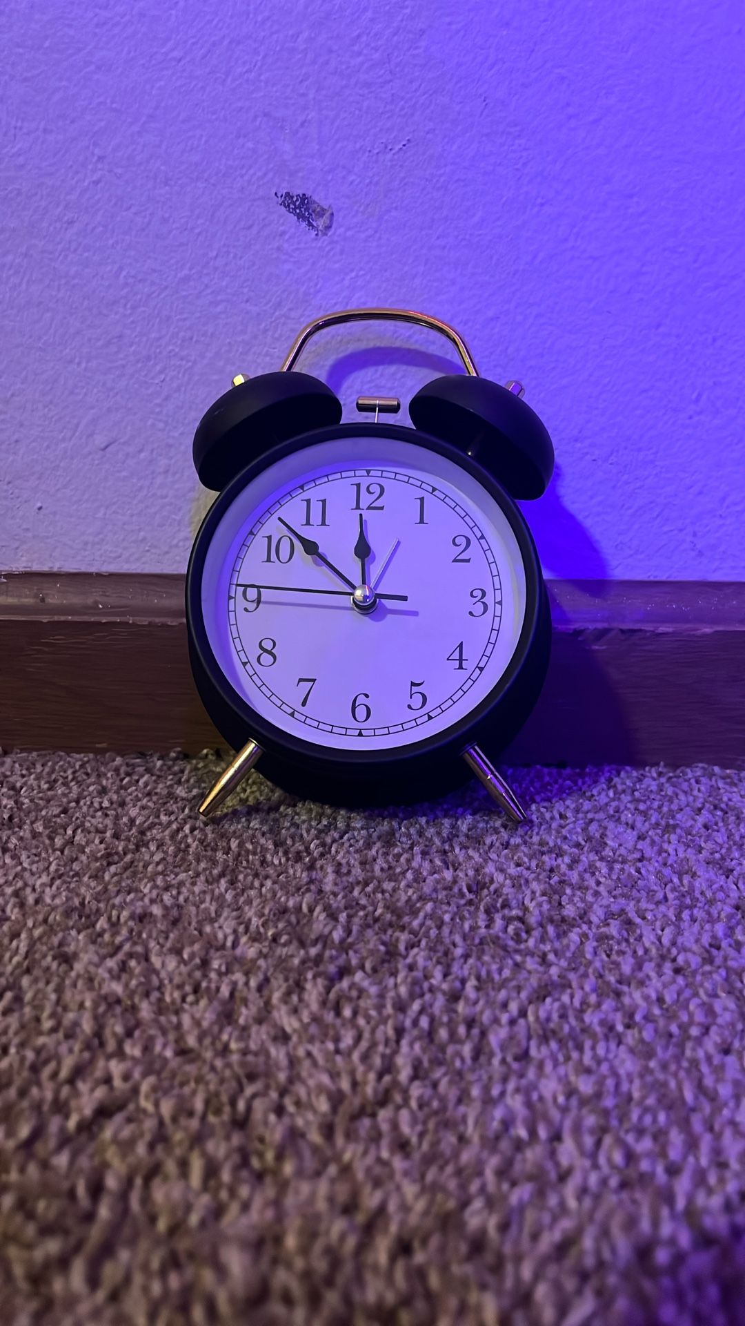 Black alarm clock