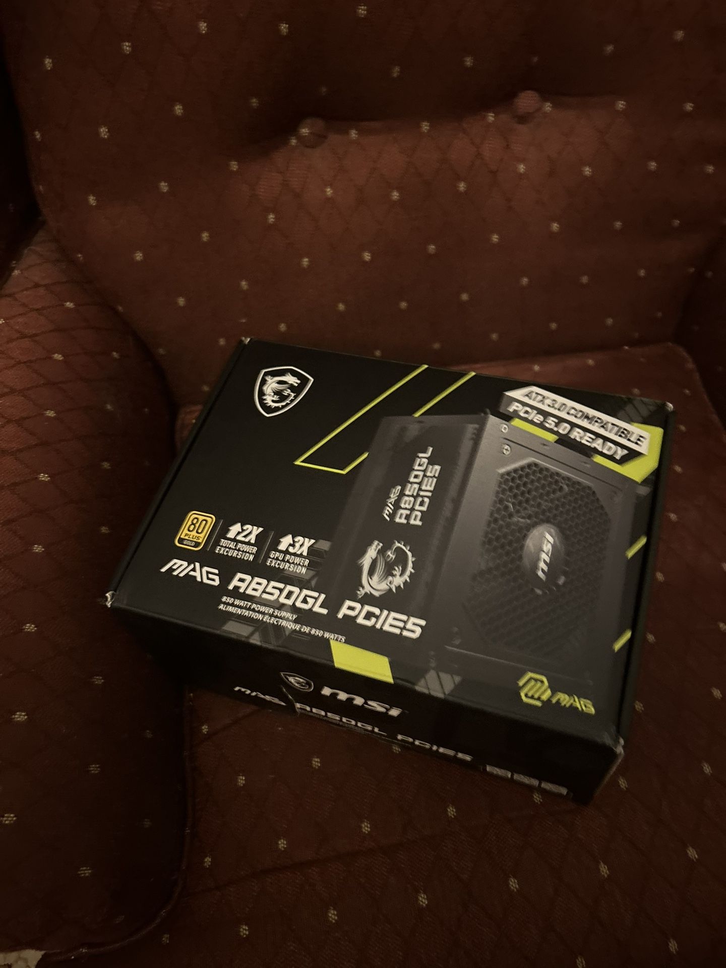 MSI A850GL | MAG A850GL 80 Plus GOLD Fully Modular 850W PCIe5 Gaming Power Supply