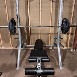 Hoist Fitness Squat Rack, Bench Gym Equipments