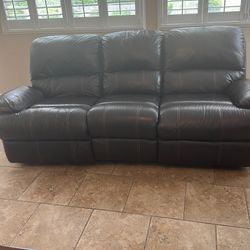 Leather Power Reclining Sofa