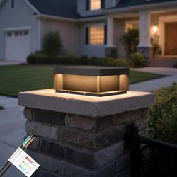 MVBT Outdoor Post Lights, 11.8" Column Lights AC100-240V, Waterproof Modern Pillar Lamp Electric, Patio Driveway Gate Post Light Hard Wired, 3000K LED