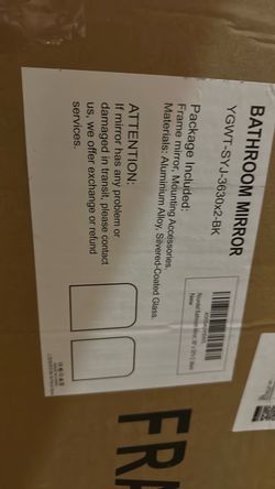 Two large black mirrors brand new