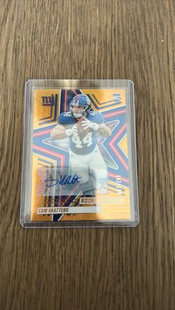 Cam Skattebo Orange Rookie Auto 142/199