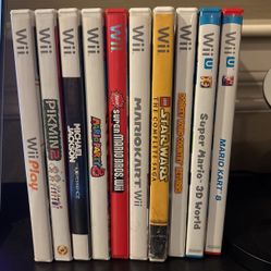 Wii and Wii U Games Collection in Box